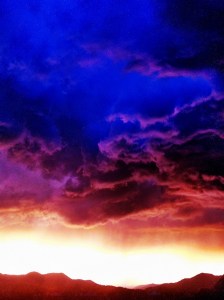 Sunset storm over the Rockies: Photos by Noelle
